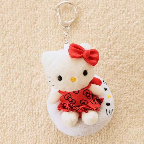 and St Me% x Sanrio Hello Kitty | Mini Mascot Holder Plush Keychain 13cm 8th Ver. (Swimming Ring)