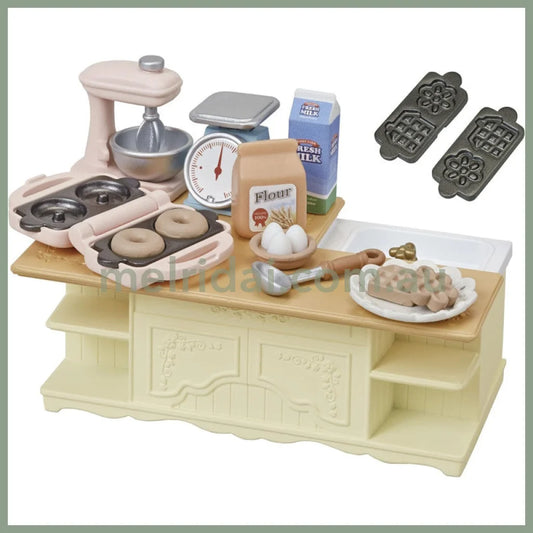 【JP】Sylvanian Families | Furniture Island Kitchen Set W130 x H145 x D60 mm