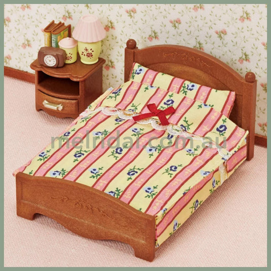 【JP】Sylvanian Families | Furniture Semi-Double Bed Set W97 x H128 x D61 mm