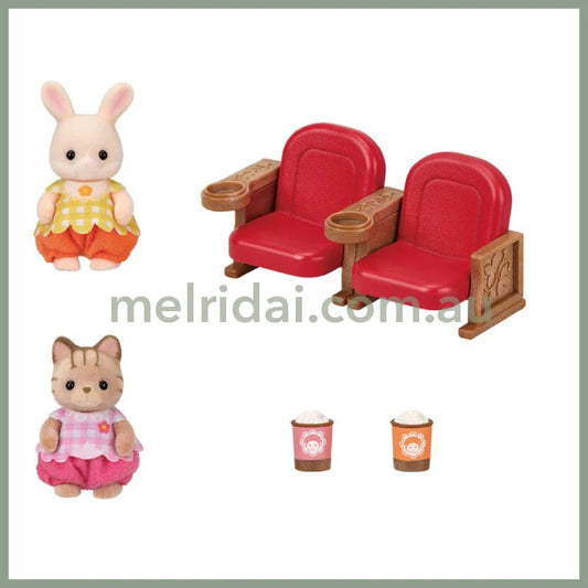 Sylvanian Families | Movie Theater Edition Set (Margaret Baby Rabbit &Striped Cat)