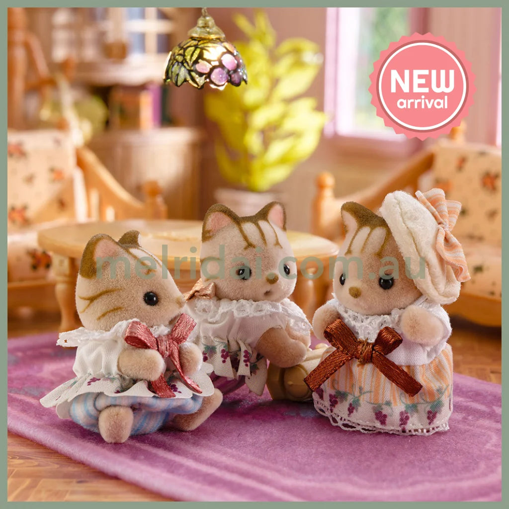 【JP】Sylvanian Families | Striped Cat Baby Striped Cat Elegant Set of three