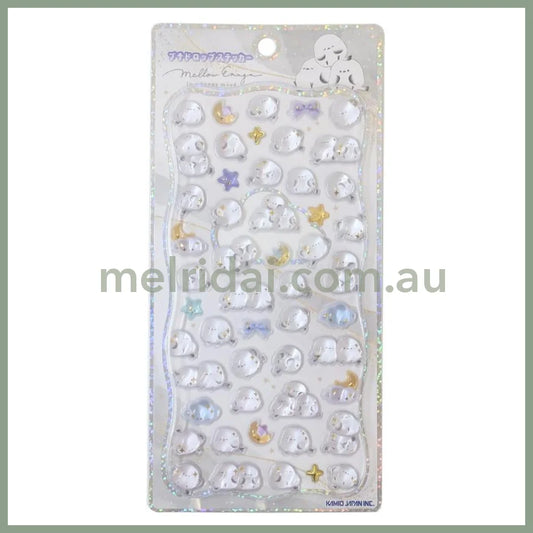 Kamio Japan | 3D Puffy Stickers Die-cut Pop Seal H205×W95×D6mm (Bird Shimaenaga)