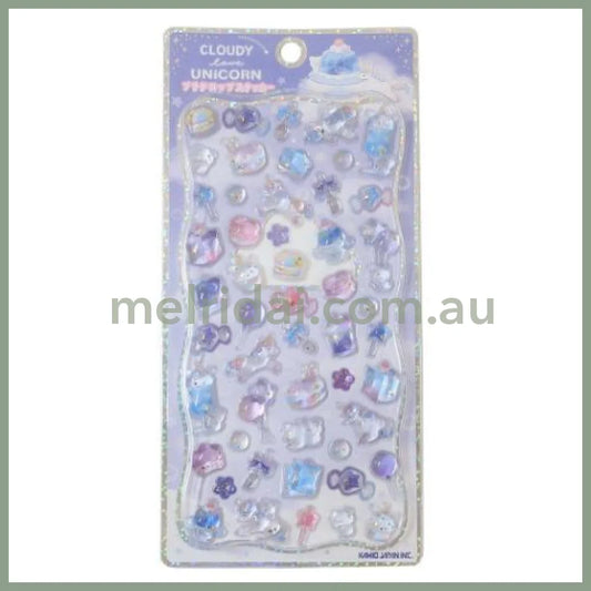 Kamio Japan | 3D Puffy Stickers Die-cut Pop Seal H205×W95×D6mm (Cloudy Unicorn)
