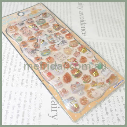 Kamio Japan | 3D Puffy Stickers Die-cut Pop Seal H205×W95×D6mm (Yam Yam)