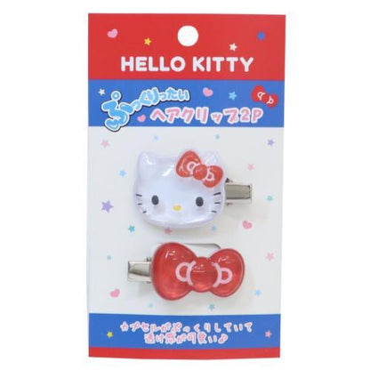 SANRIO | Hello Kitty Hair Accessory Puffy Hair Clip 47x32x9mm (Red)