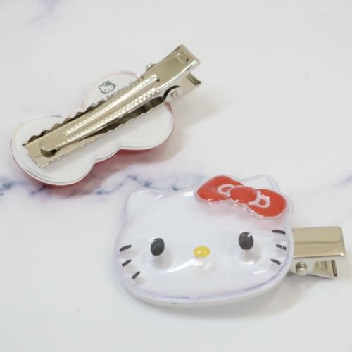 SANRIO | Hello Kitty Hair Accessory Puffy Hair Clip 47x32x9mm (Red)