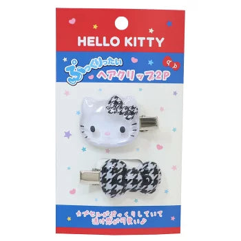 SANRIO | Hello Kitty Hair Accessory Puffy Hair Clip 47x32x9mm (Zebra Print)