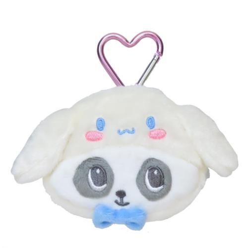SANRIO x Marimo Craft Panshell | Cinnamoroll Face Mini Pouch with Carabiner 90x80x25mm