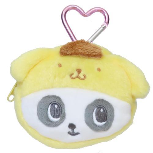 SANRIO x Marimo Craft Panshell | Pom Pom Purin Face Mini Pouch with Carabiner 90x80x25mm