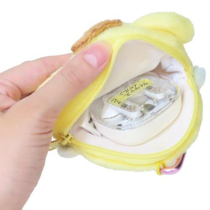 SANRIO x Marimo Craft Panshell | Pom Pom Purin Face Mini Pouch with Carabiner 90x80x25mm