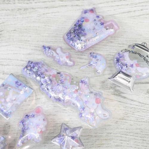 SANRIO | Cinnamoroll Shake Shake Capsule Seal Sticker 90×200mm (Party 3D)