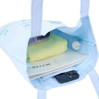 SANRIO | Cinnamoroll Foldable Tote Bag With Pouch Carabiner (Heart pounding Memories Heisei Retro)