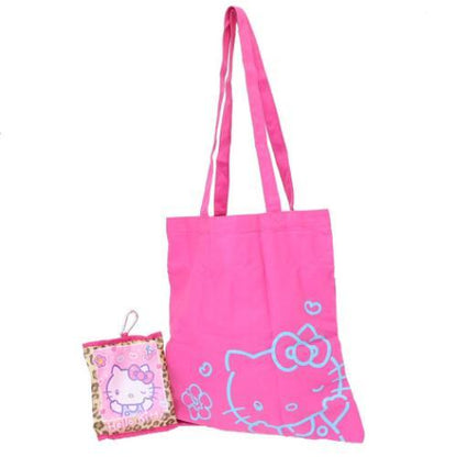 SANRIO | Hello Kitty Foldable Tote Bag With Pouch Carabiner (Heart pounding Memories Heisei Retro)