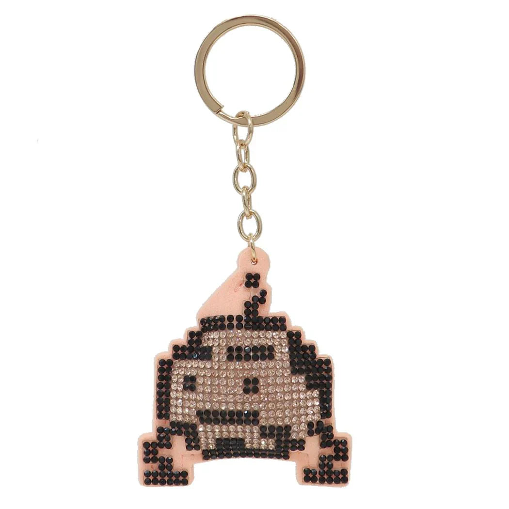 Tamagotchi Rhinestone Keychain