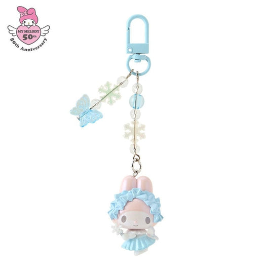 SANRIO | Keychain Phone Charm My Melody Snow Ver. W3.5 x H11 x D2 cm (My Melody 50th Anniversary)