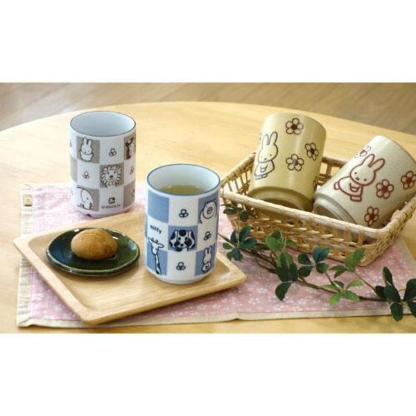 【Made in Japan】Miffy | Teacup Hot Water Cup Φ75×H102mm (Flower Beige)