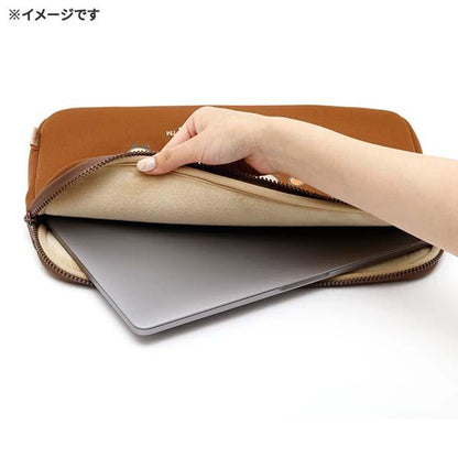 SAN-X | Rilakkuma Embroidered Appliques 13 inch Laptop Bag Tablet Case 200x310x15 mm (Brown)