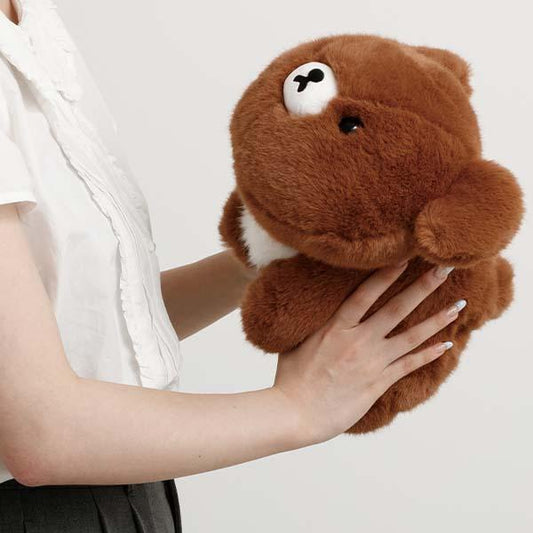 SAN-X | Rilakkuma Chairoikoguma Plush Toll Plush Doll M 220×250×300mm (Chairoikoguma's Kumakyun DAYS)