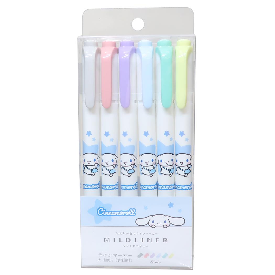 Zebra x Sanrio | Mildliner Double-Sided Highlighter Set 142×Φ12mm (Cinnamoroll - Star)