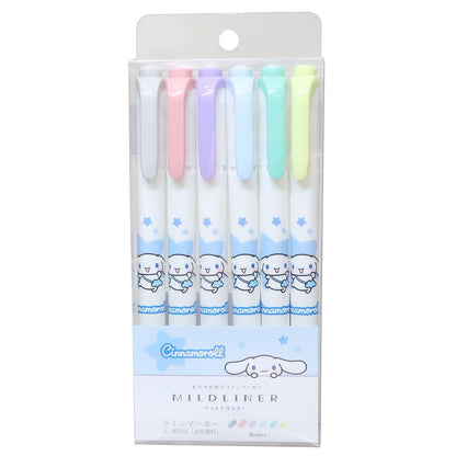 Zebra x Sanrio | Mildliner Double-Sided Highlighter Set 142×Φ12mm (Cinnamoroll - Star)