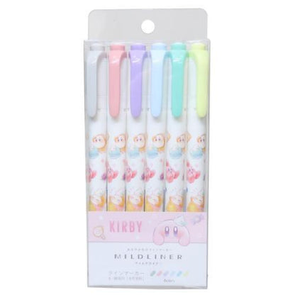 Zebra x Kirby | Mildliner Double-Sided Highlighter Set 142×Φ12mm (Kirby & Waddle Dee - Happy)