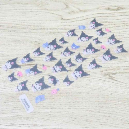 SANRIO | Fluffy Felt Sticker 90x175x1mm (Kuromi)