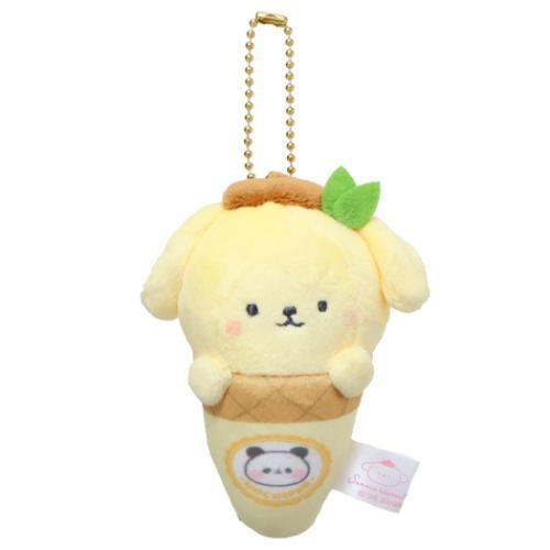 Sanrio x Mochi Mochi | Pompompurin Pom Pom Purin Mascot Keychain Bag 100x120x55mm Charm (Ice Cream)