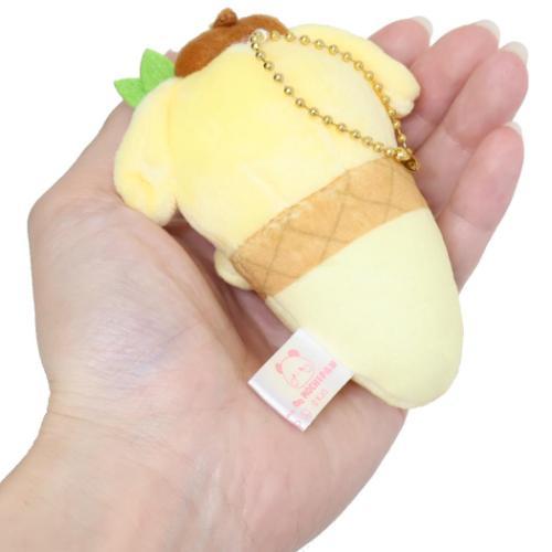 Sanrio x Mochi Mochi | Pompompurin Pom Pom Purin Mascot Keychain Bag 100x120x55mm Charm (Ice Cream)