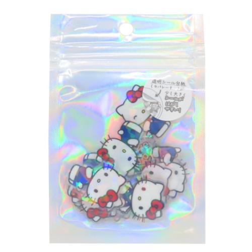 SANRIO | Hello Kitty & Tiny Chum Clear Stickers Aurora Hologram Flake 30×30mm