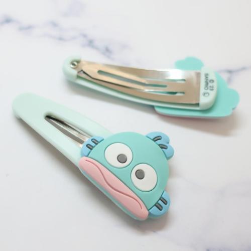Sanrio | Face-Shaped Hair Snap Clip Set Of 2 Hangyodon (Smile)
