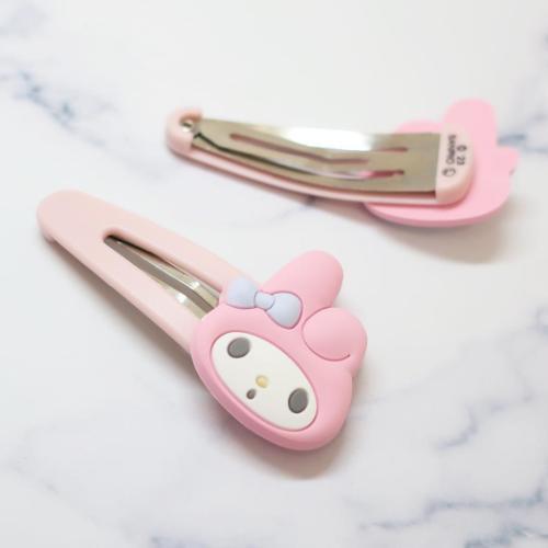 Sanrio | Face-Shaped Hair Snap Clip Set Of 2 My Melody (Smile)
