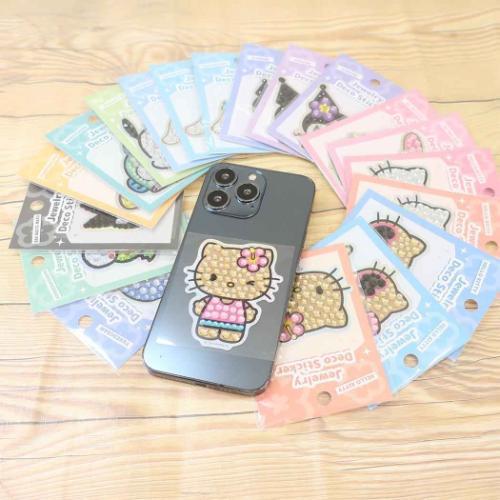 SANRIO | Kuromi Jewelry Deco Sticker 65×73×5mm (Gogo Gal Collection Glitter Face)