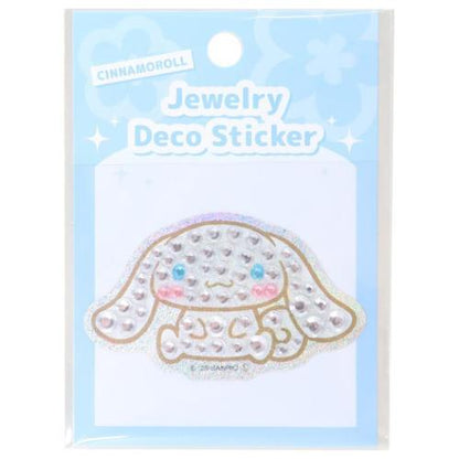 SANRIO | Cinnamoroll Jewelry Deco Sticker 65×73×5mm (Gogo Gal Collection Glitter)