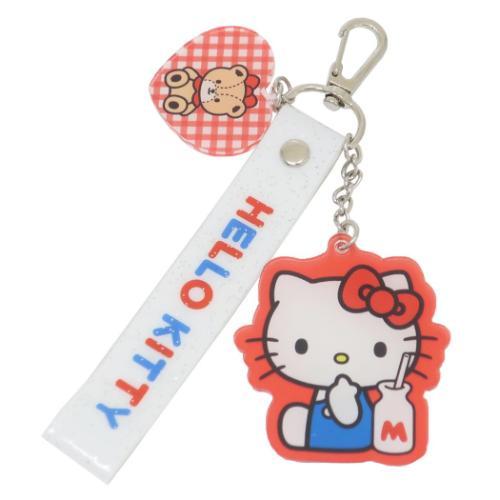 SANRIO | Glitter Tag Keychain 70×145×5mm (Hello Kitty & Tiny Chum)