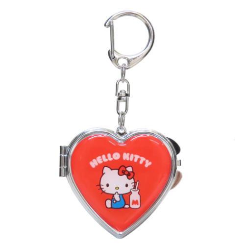 SANRIO | Hello Kitty Heart-Shaped Mirror Keychain 100x60x10mm