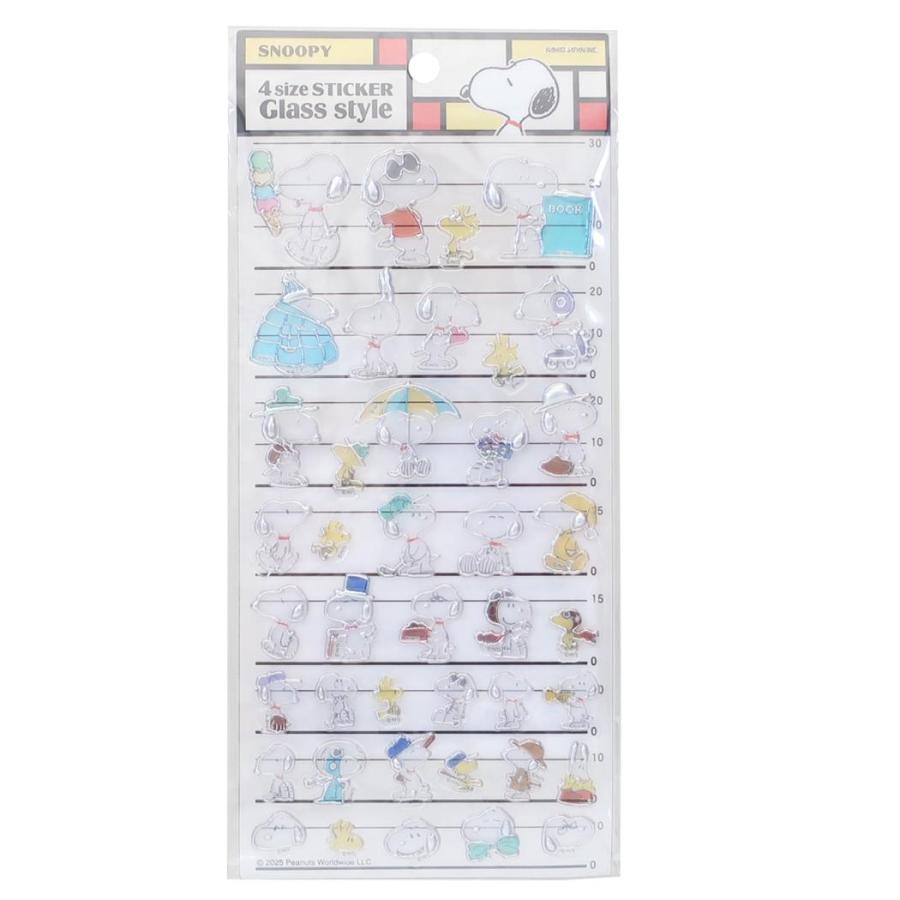 PEANUTS | Snoopy Sticker Sheet Glass Style 95x205x4mm