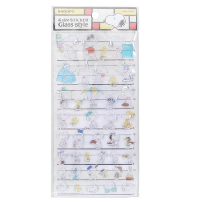 PEANUTS | Snoopy Sticker Sheet Glass Style 95x205x4mm