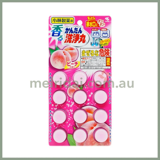 Kobayashi | Easy Cleaner For Drain Tablet Peach 12 Tablets