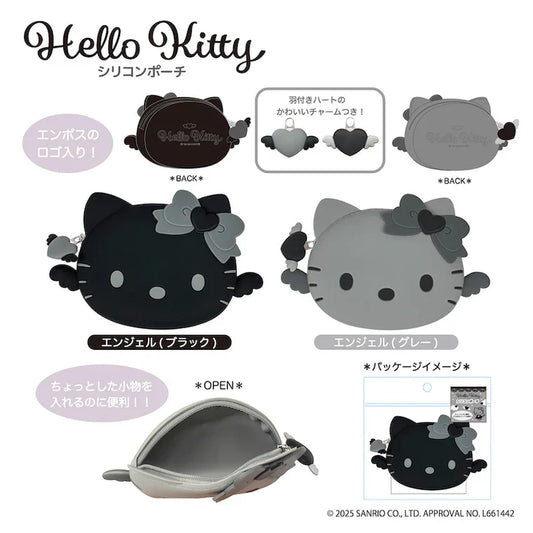 SANRIO | Hello Kitty 3D Silicone Pouch 100×160×28mm (Grey Angel)
