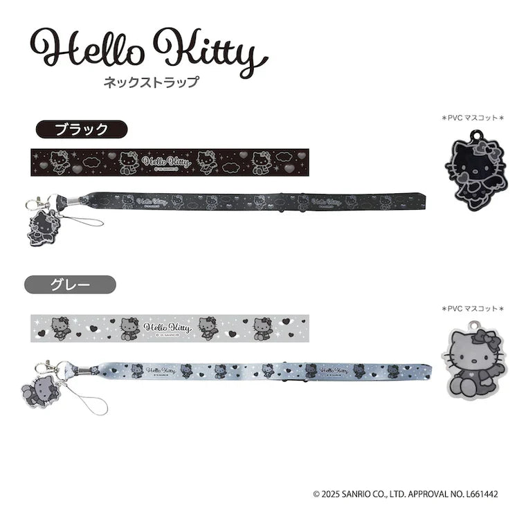 SANRIO | Hello Kitty Neck Strap 450×20mm (Black Angel)