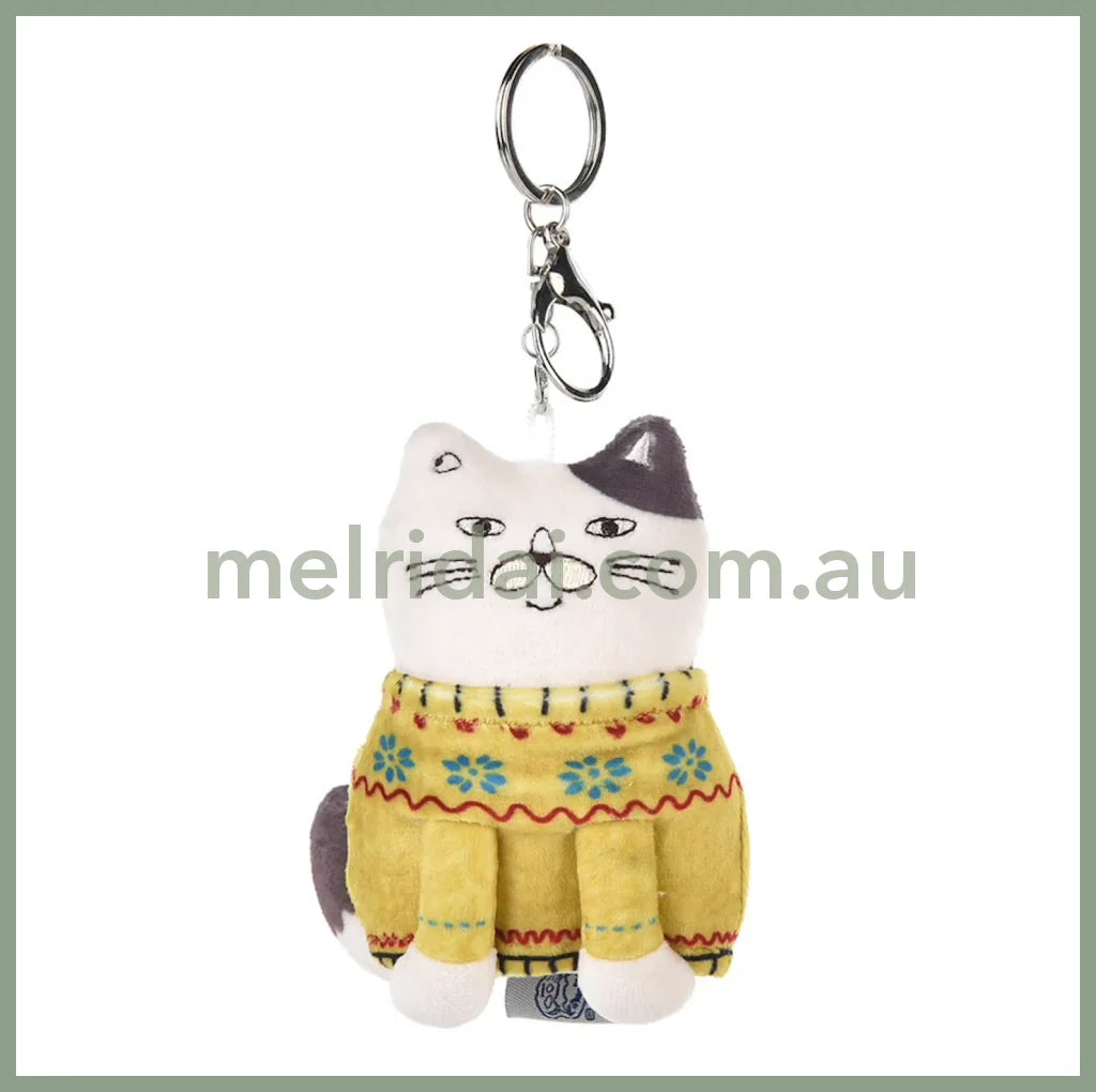 Kuruguru | Puffmochi Cat Plush Keychain with ball chain Mascot Holder 10.5 x 8 cm (Nekozegawa)