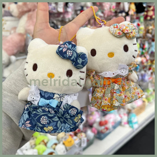 Liberty Fabrics X Sanrio | Hello Kitty Mascot Holder Keychain 9×5.5×13.5Cm (50Th Anniversary)