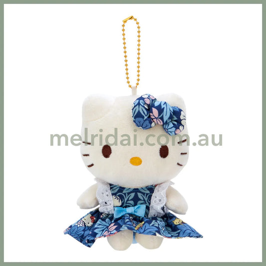 Liberty Fabrics X Sanrio | Hello Kitty Mascot Holder Keychain 9×5.5×13.5Cm (50Th Anniversary)