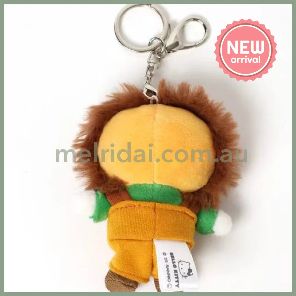 【Limit 1 / Customer】Me% x Hello Kitty | Mini Mascot Holder Plush Keychain 13cm 4th Ver. (Lion)