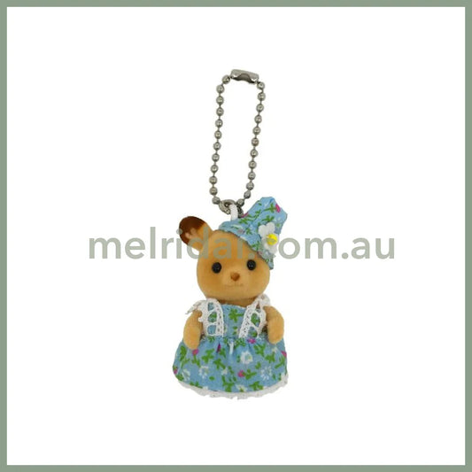 Sylvanian Families | Deer Baby Key Chain 85X30X150Mm (Flower Hat) 森贝儿森林家族