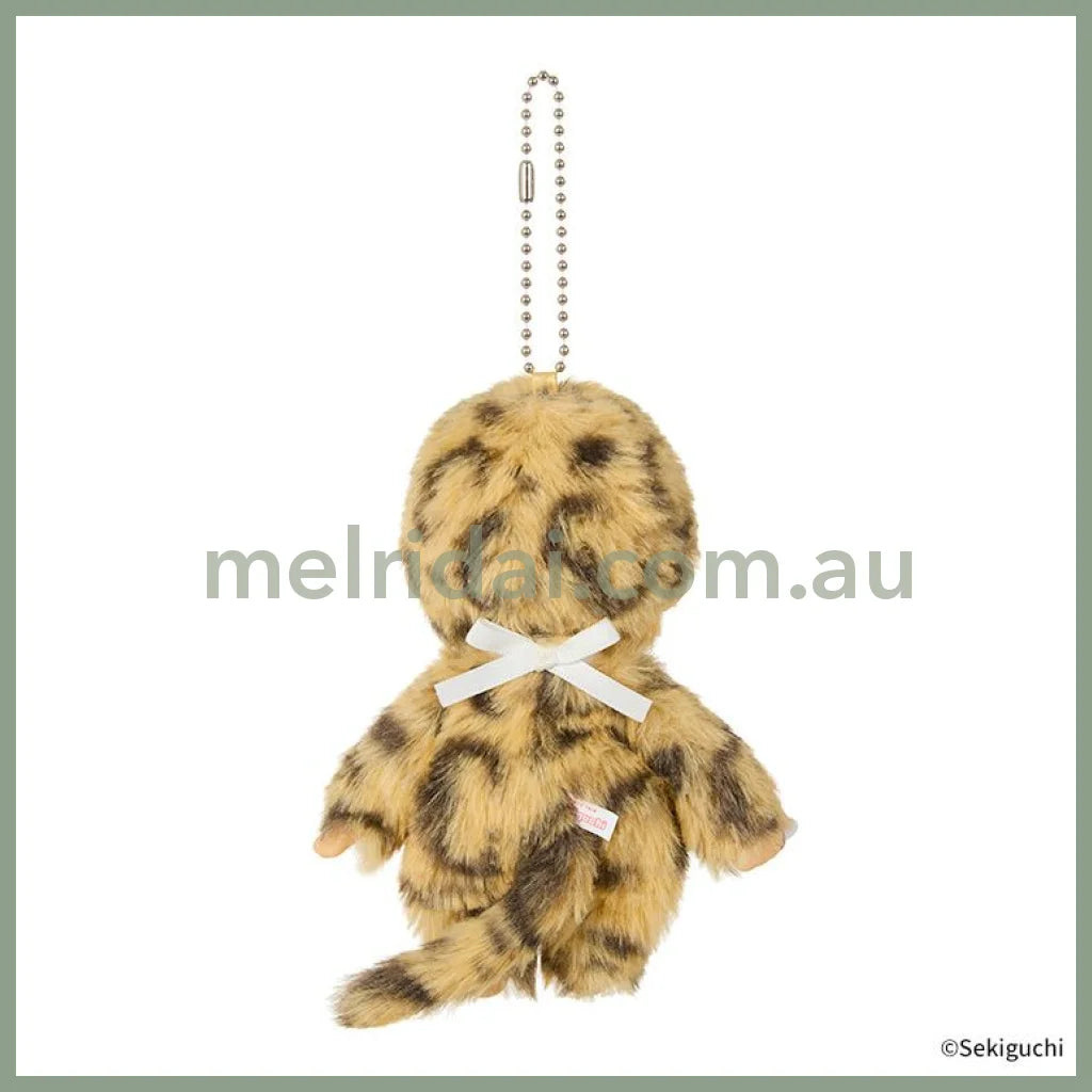 【Limit 1】Monchhichi | Bebichhichi COLORS Plush Keychain Bag Charm 135×85×55mm (Leopard Print)