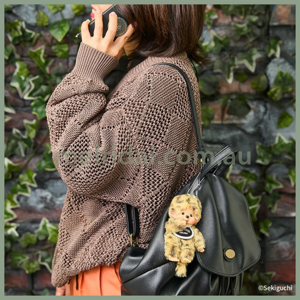 【Limit 1】Monchhichi | Bebichhichi COLORS Plush Keychain Bag Charm 135×85×55mm (Leopard Print)