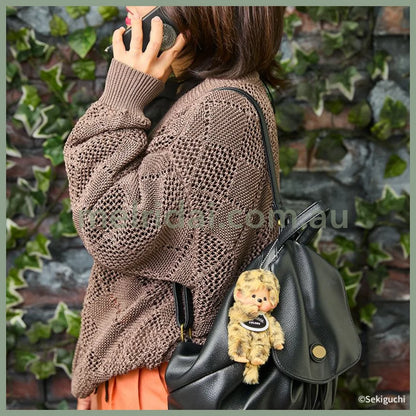 【Limit 1】Monchhichi | Bebichhichi COLORS Plush Keychain Bag Charm 135×85×55mm (Leopard Print)