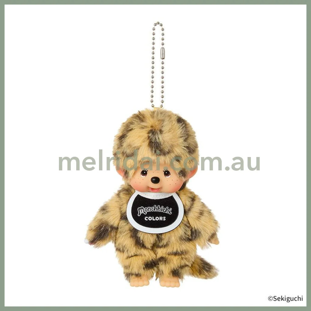 【Limit 1】Monchhichi | Bebichhichi COLORS Plush Keychain Bag Charm 135×85×55mm (Leopard Print)