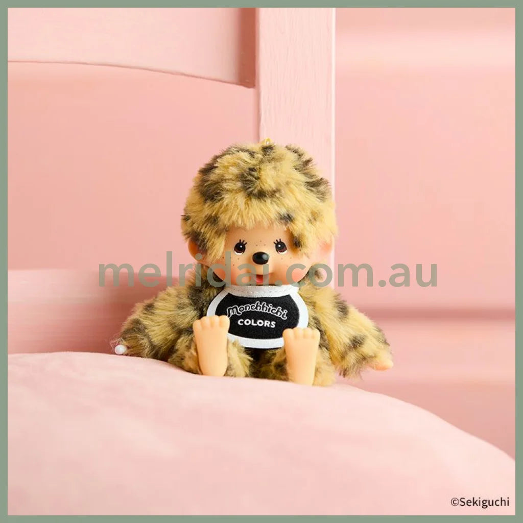 【Limit 1】Monchhichi | Bebichhichi COLORS Plush Keychain Bag Charm 135×85×55mm (Leopard Print)
